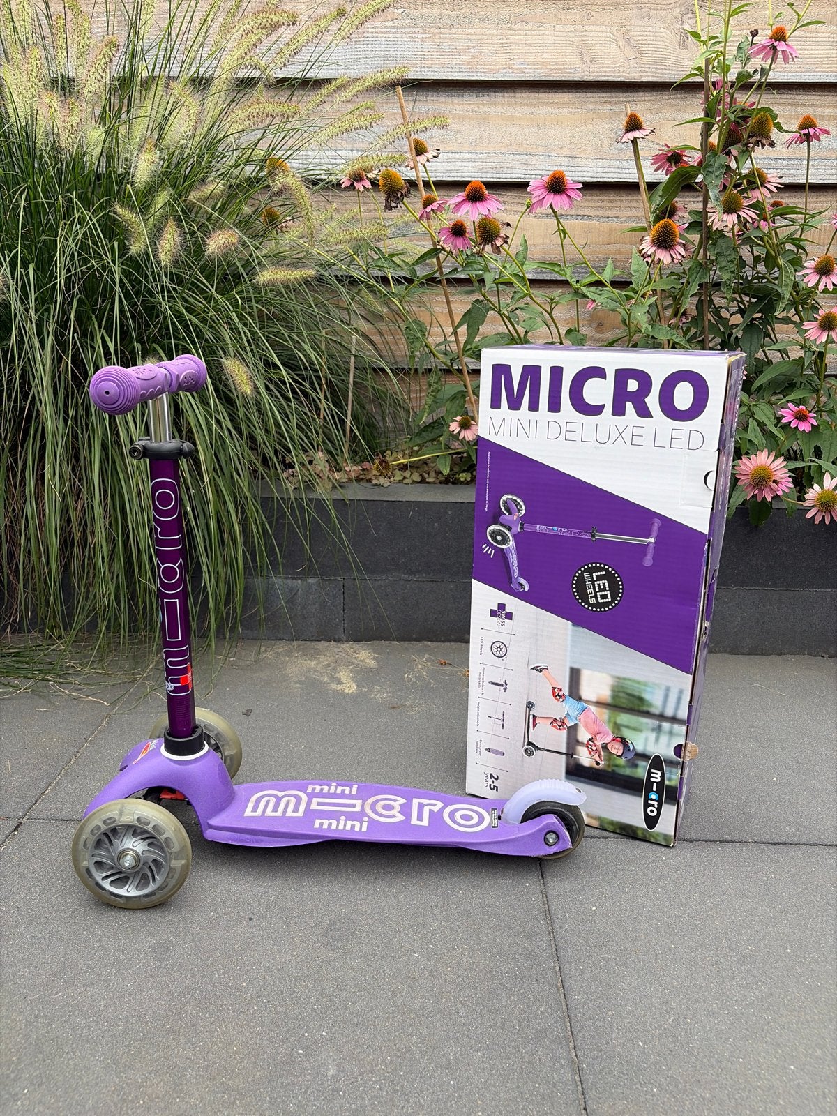 Micro Mini Deluxe LED step paars met doos, Ophalen, Gebruikt, Gewone step