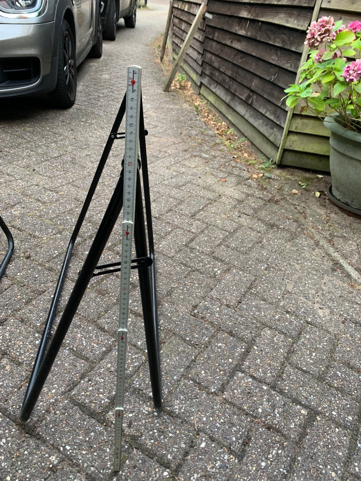 Metalen schragen. 70 cm hoog., Ophalen, Gebruikt