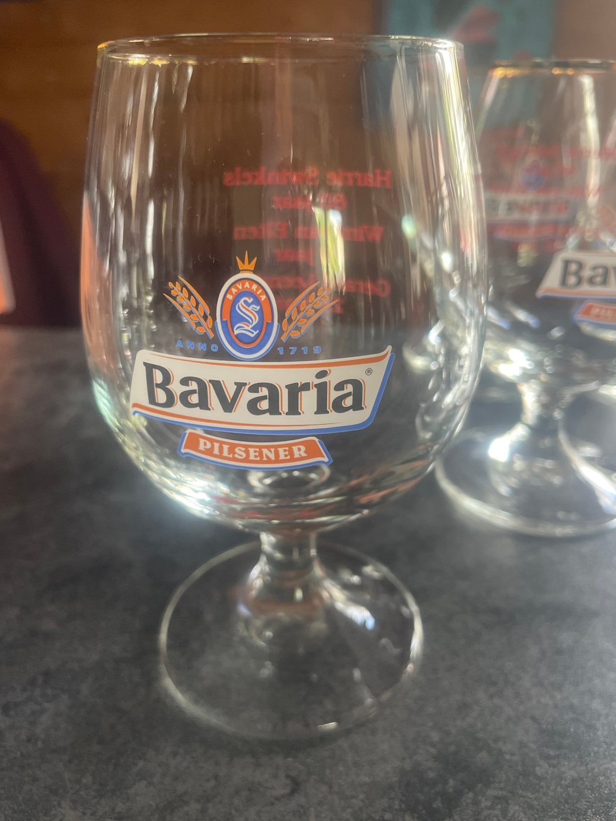 Bavaria Pilsener Bierglazen - Set van 6, Verzamelen, Biermerken, Ophalen, Zo goed als nieuw, Glas of Glazen, Bavaria