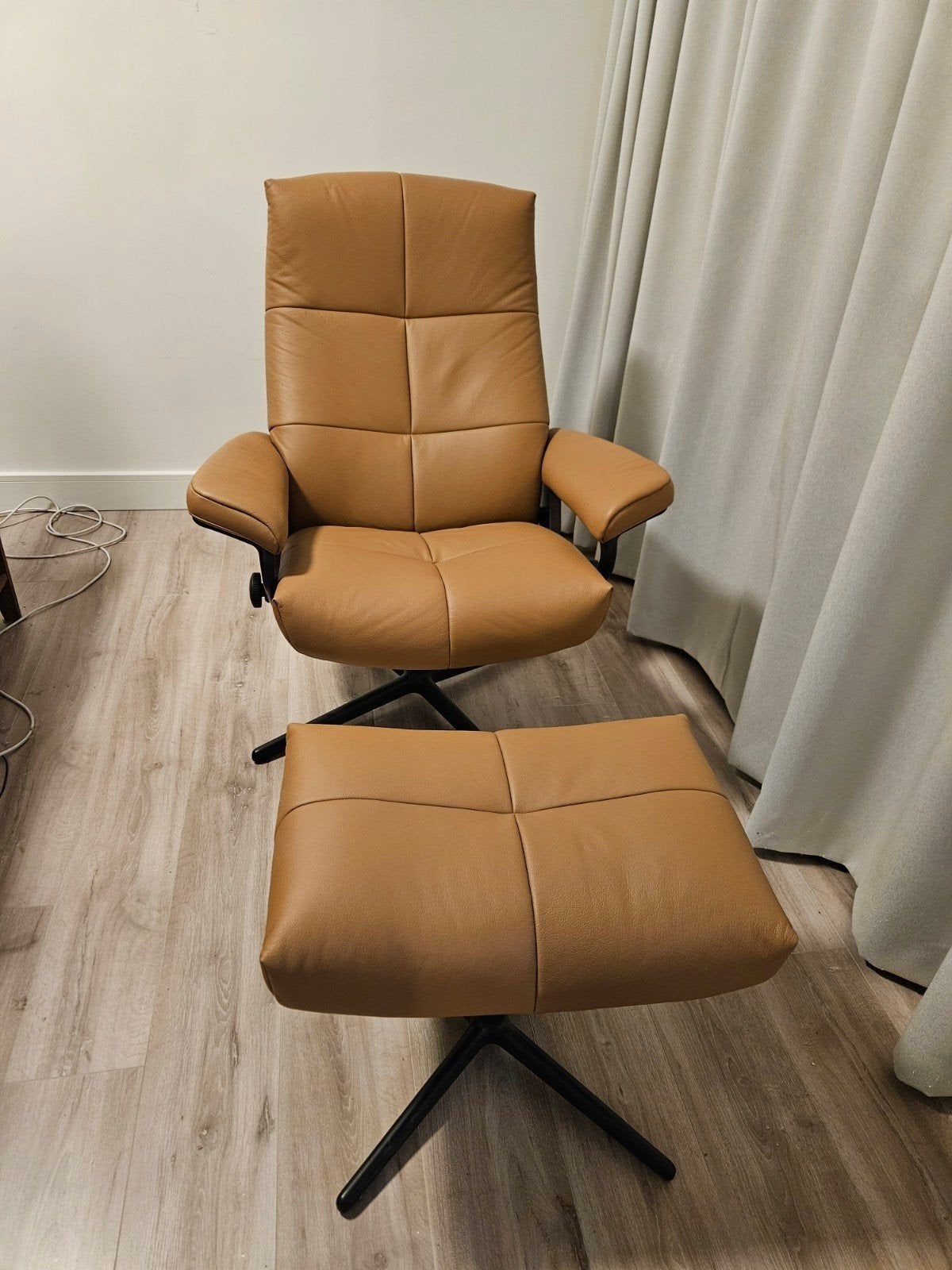 Stressless Fauteuil met Voetenbank, Huis en Inrichting, Fauteuils, Modern, Comfort, Scandinavisch, 75 tot 100 cm, Ophalen of Verzenden