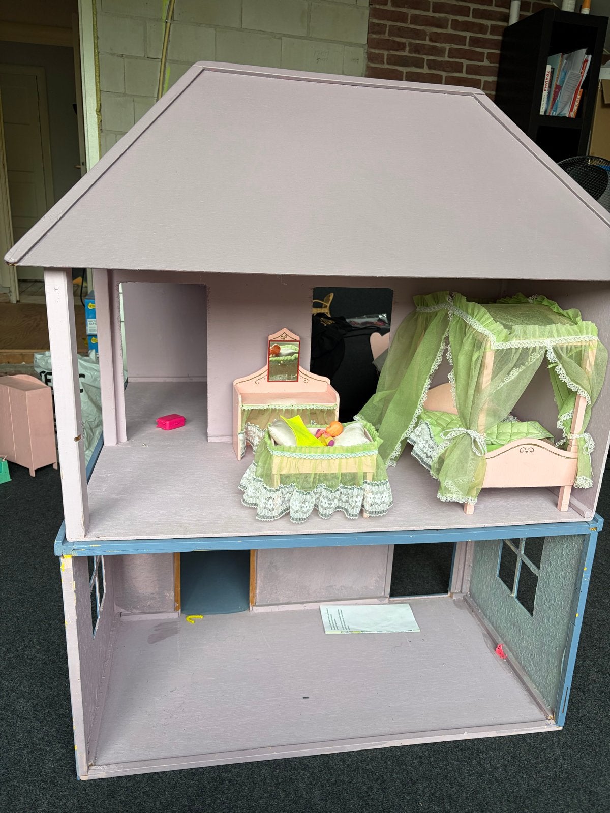 Uniek handgemaakt Barbiehuis - 3 stapelbare delen, Ophalen, Gebruikt, Poppenhuis