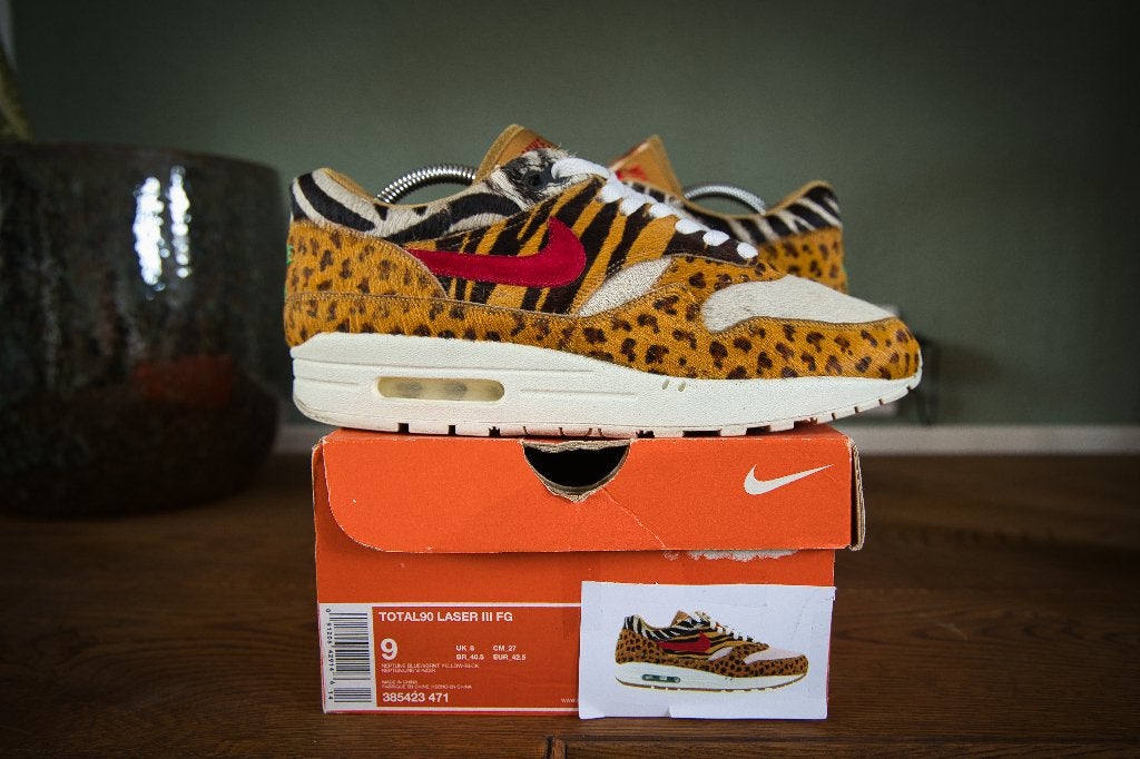 Nike air max 1 atmos safari supreme animals 90 patta travis, Kleding | Heren, Schoenen, Zo goed als nieuw, Overige kleuren, Ophalen of Verzenden
