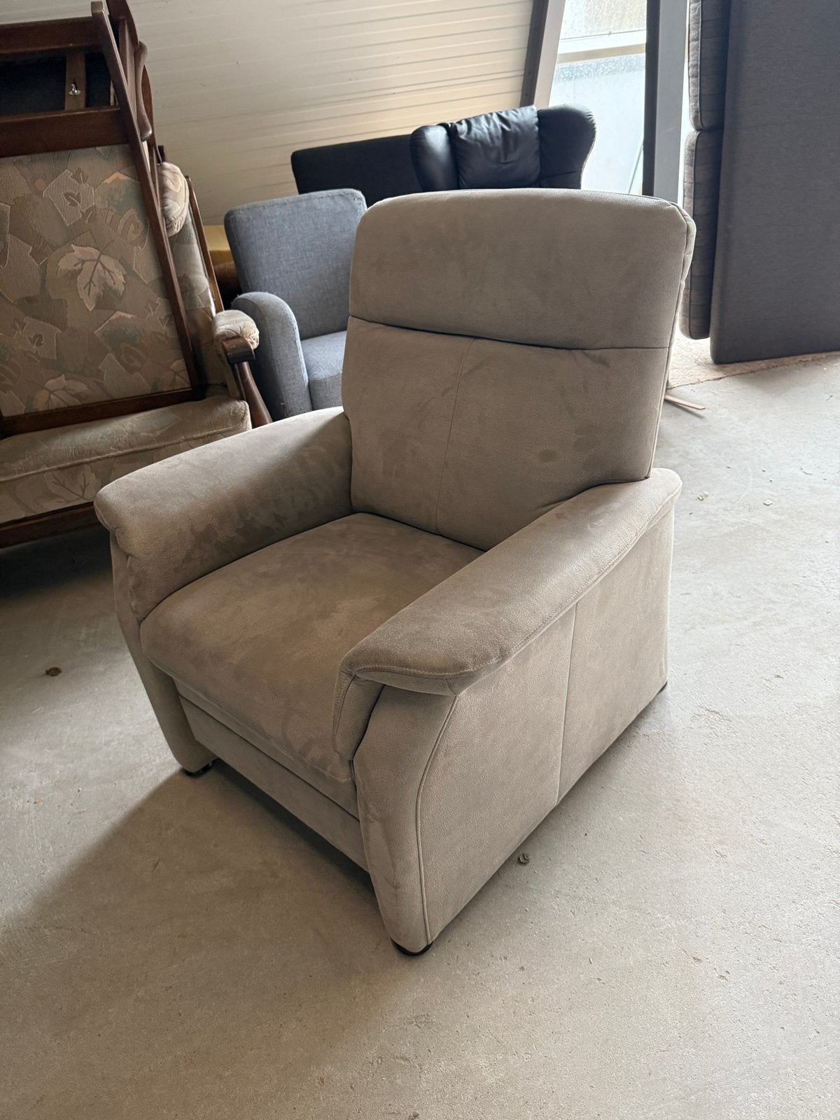 Comfortabele fauteuil - microfase, Ophalen, Gebruikt, 75 tot 100 cm, Stof