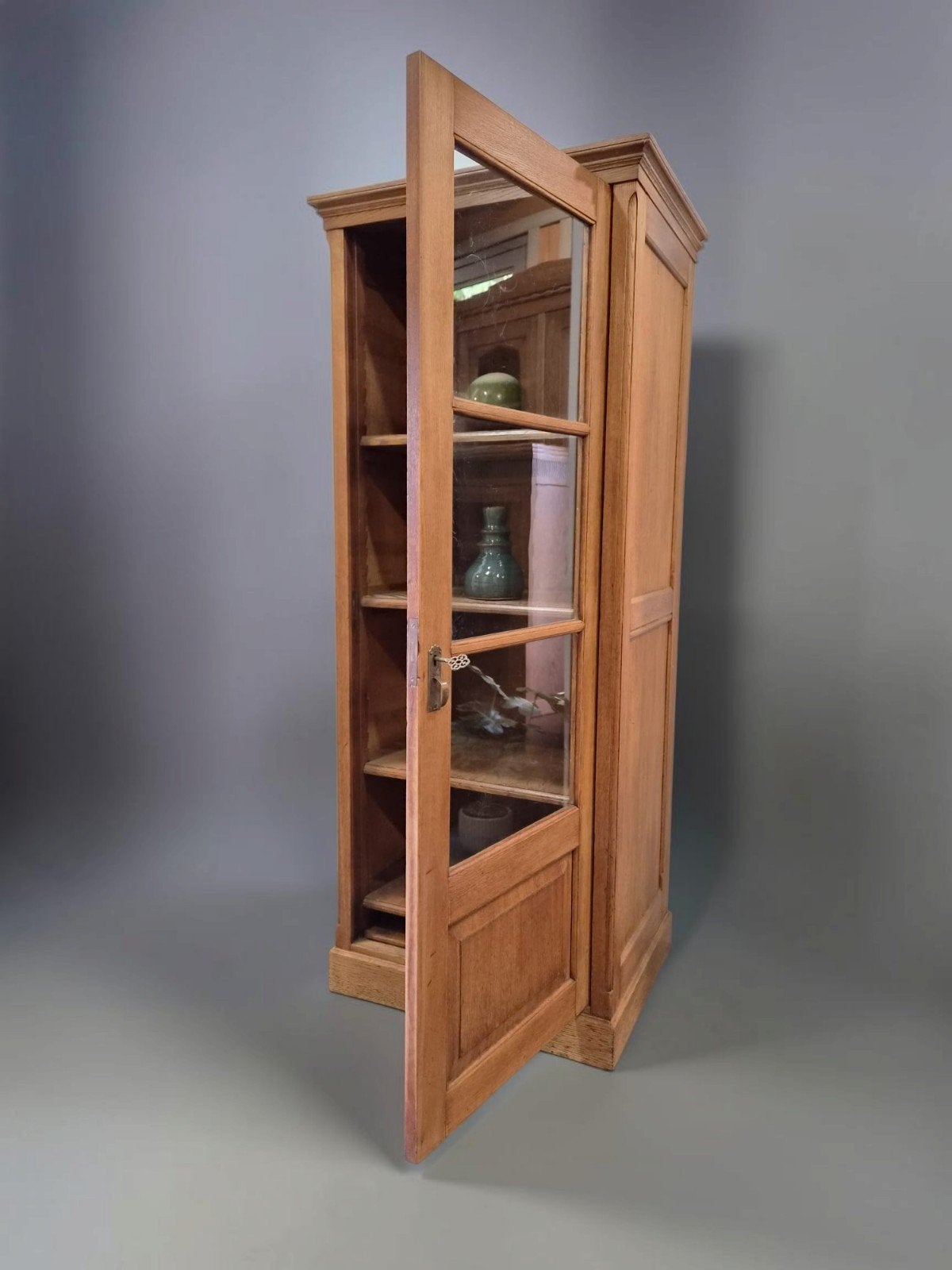Antieke Art Deco Vitrinekast Boekenkast 1930, Antiek en Kunst, Ophalen