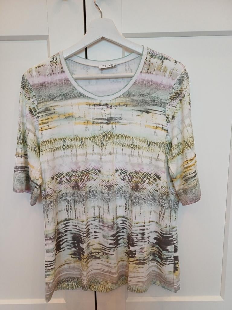 Sommermann shirt met print en ronde hals maat 44, Sommermann, Wit, Maat 42/44 (L), Ophalen of Verzenden