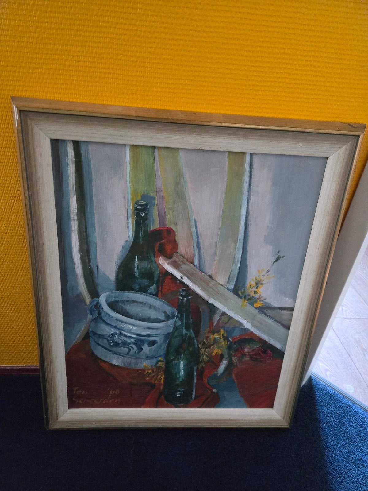 Stilleven van Ton Scheerder, olieverf op doek, 1968, Ophalen of Verzenden