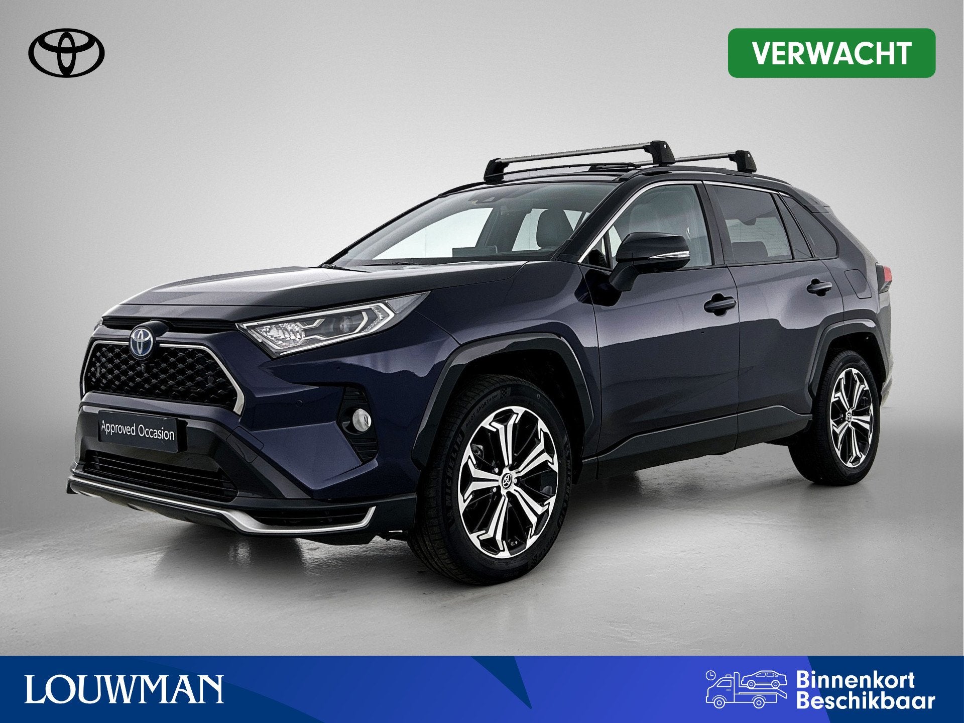 Toyota RAV4 2.5 Plug-in Hybrid AWD Bi-Tone Plus | BTW voertu, Auto's, Toyota, Automaat, Gebruikt, 4 cilinders, Bedrijf