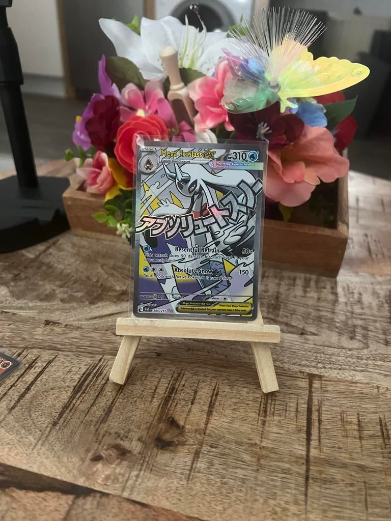 Mega Froslass ex Pokémon Kaart - asc 265 /217, Ophalen of Verzenden, Zo goed als nieuw, Losse kaart, Foil