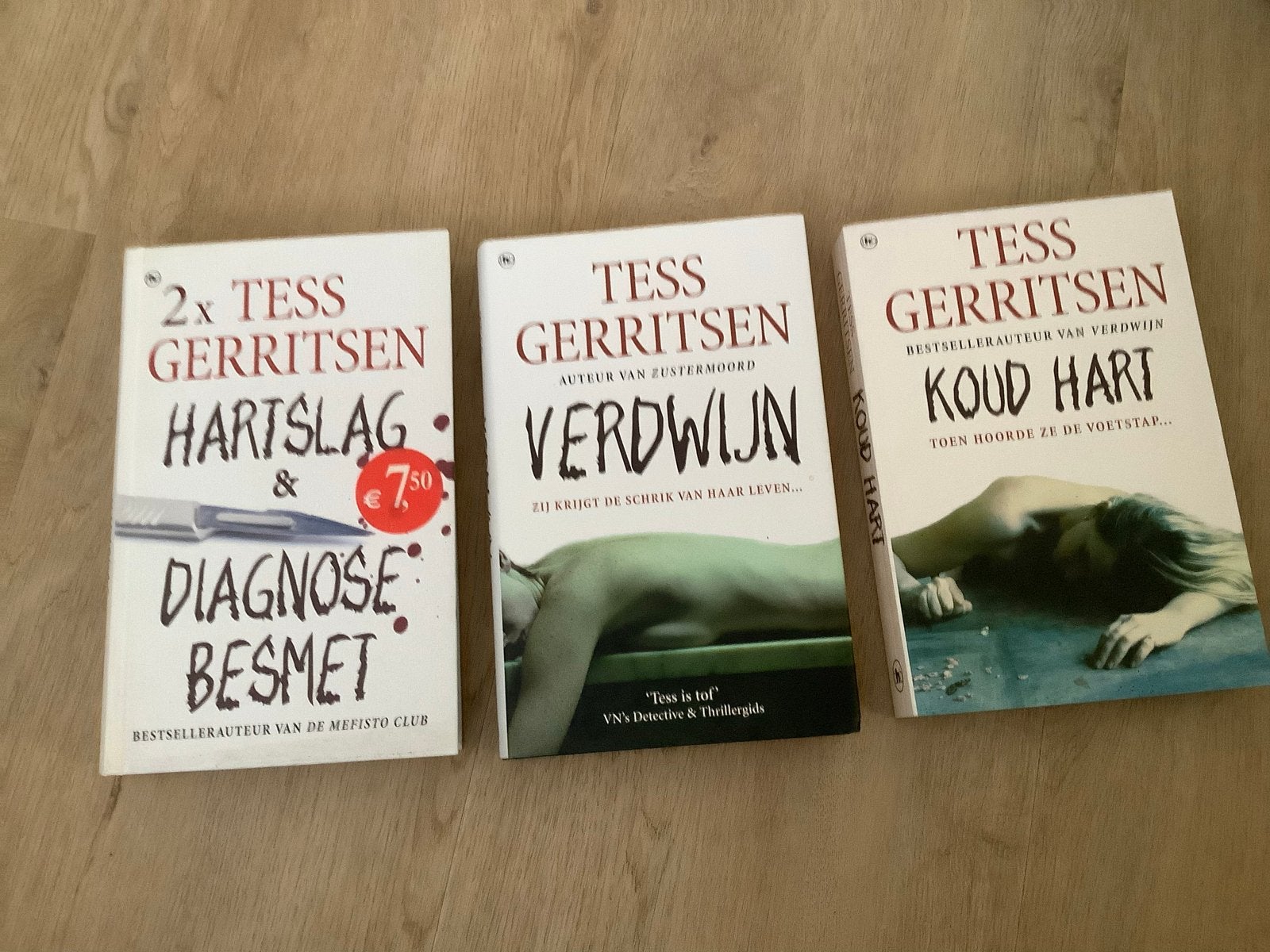 3x Tess Gerritsen thrillers: Koud Hart, Verdwijn, Hartslag, Boeken, Thrillers, Gelezen, Nederland, Ophalen of Verzenden