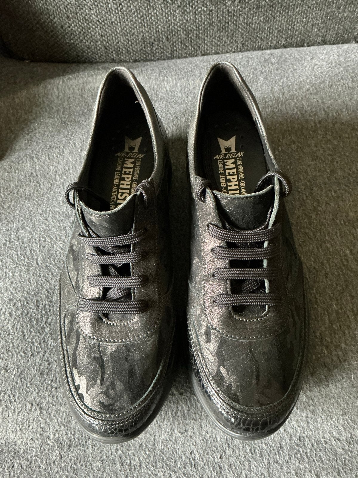 MEPHISTO Diane Zwarte Leren schoenen Maat 38 (5 UK) - nieuw, Kleding | Dames, Schoenen, Zwart, Nieuw, Ophalen of Verzenden, Sneakers of Gympen
