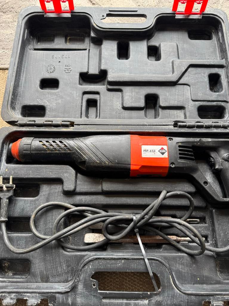 Rubi MR-650 Boorhamer met koffer, Boor- en/of Breekhamer, Ophalen of Verzenden, Klopboormechanisme, Gebruikt
