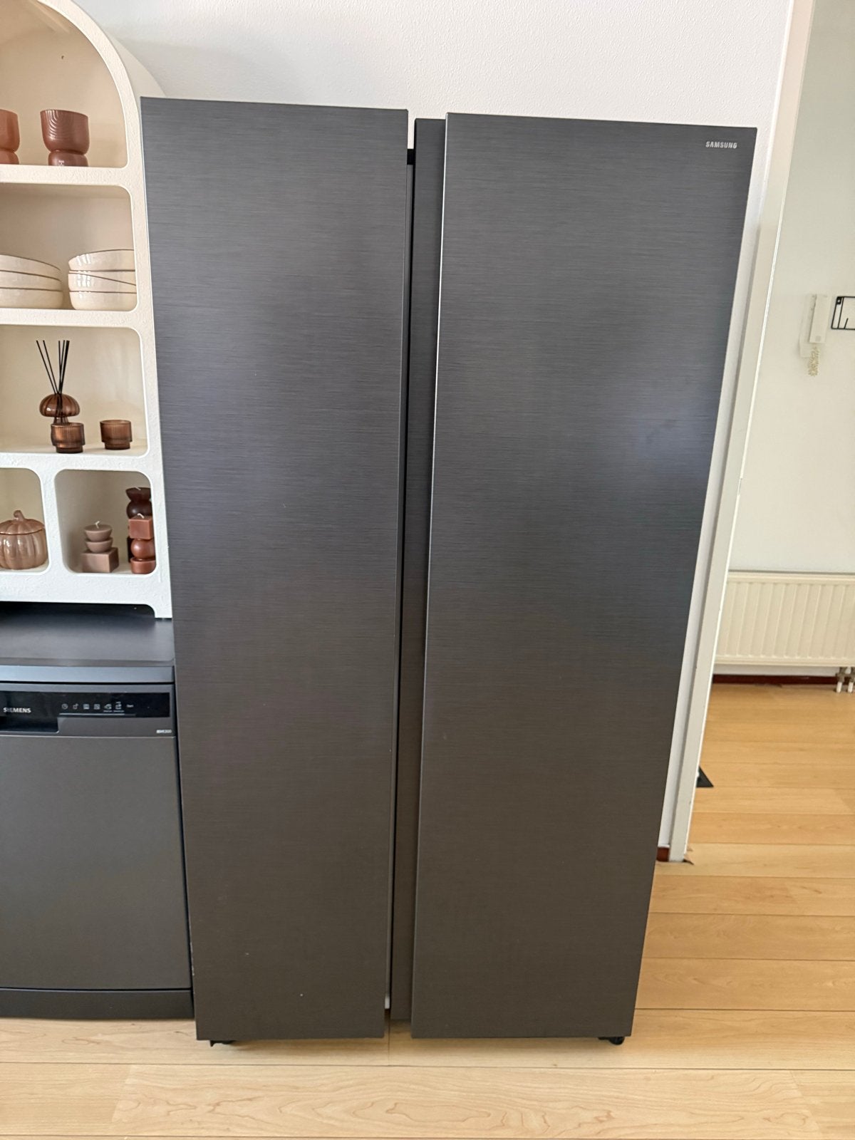 Samsung Amerikaanse Koelkast - Zo goed als nieuw, Ophalen, 200 liter of meer, 60 cm of meer, Met aparte vriezer