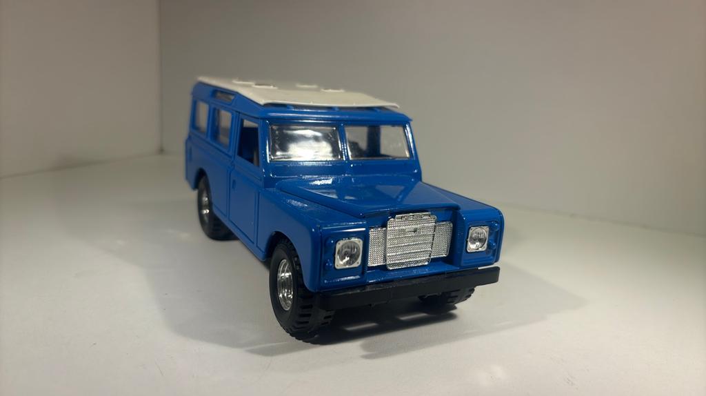Land rover bleu Bburago 1.24, Ophalen of Verzenden, Bburago, A, A