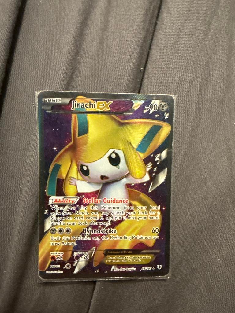 Jirachi EX 98/101 Pokémon kaart, Ophalen of Verzenden, Gebruikt, Losse kaart, Foil