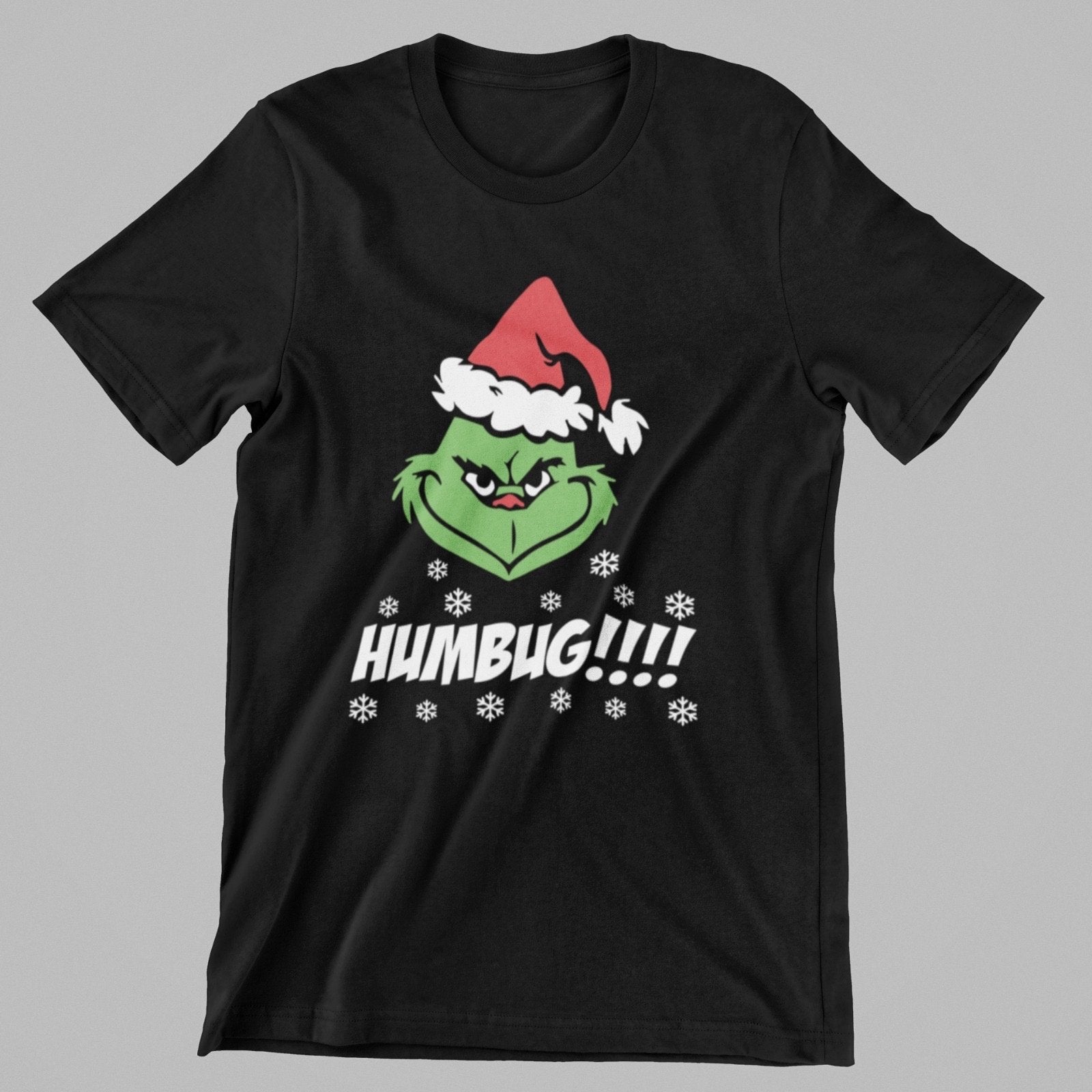 Humbug Grappig Kerst T-shirt - Grinch Stijl, Verzenden, Nieuw, Maat 52/54 (L), Zwart