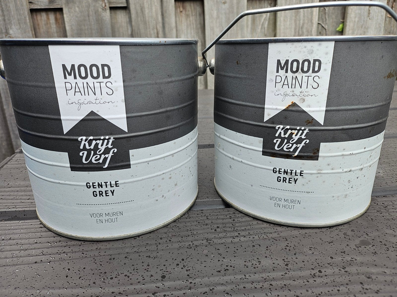 Moodpaints Krijtverf Gentle Grey - 2x 2.5L, Ophalen, 5 tot 10 liter, Nieuw, Verf