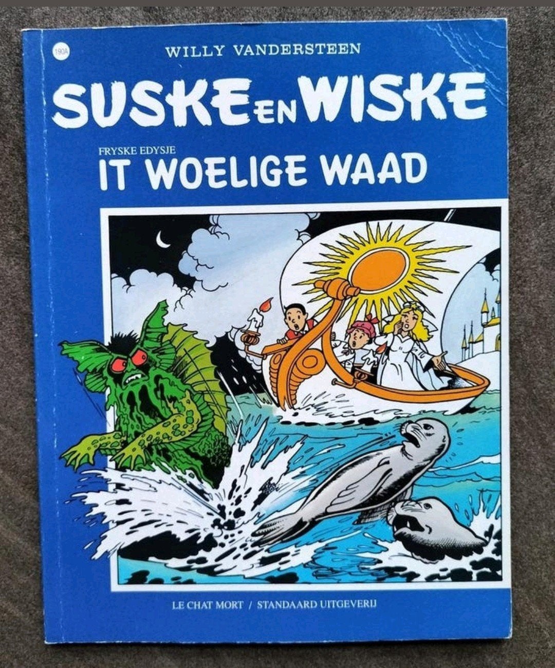 Suske en Wiske - It Woelige Waad (Friestalig Woelige Wadden), Gelezen, Eén stripboek, Ophalen of Verzenden, Jan van Houten / Paul Geerts