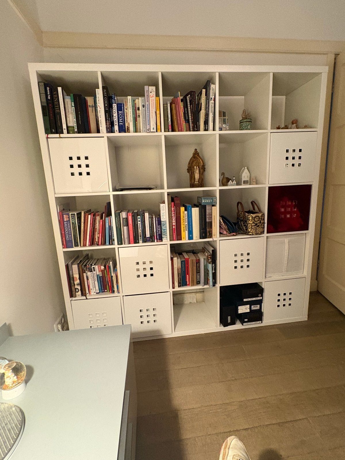 IKEA Kallax/Expedit 5x5 vakkenkast wit in nette staat, Ophalen, Gebruikt, 150 tot 200 cm, 150 tot 200 cm