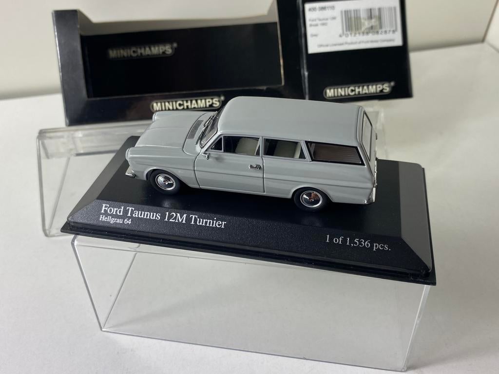 1:43 Ford Taunus 12M Turnier met lettered groundpkate-minich, Ophalen of Verzenden, Nieuw, Auto, Overige merken
