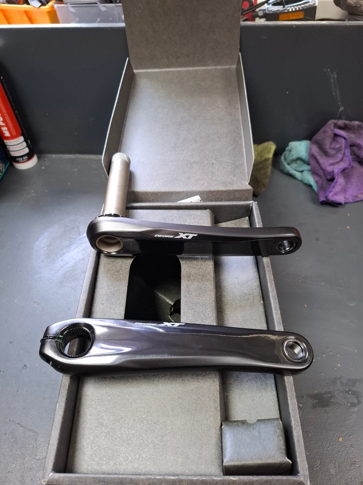 Shimano  XT crankset 175 mm, Fietsen en Brommers, Fietsonderdelen, Ophalen of Verzenden