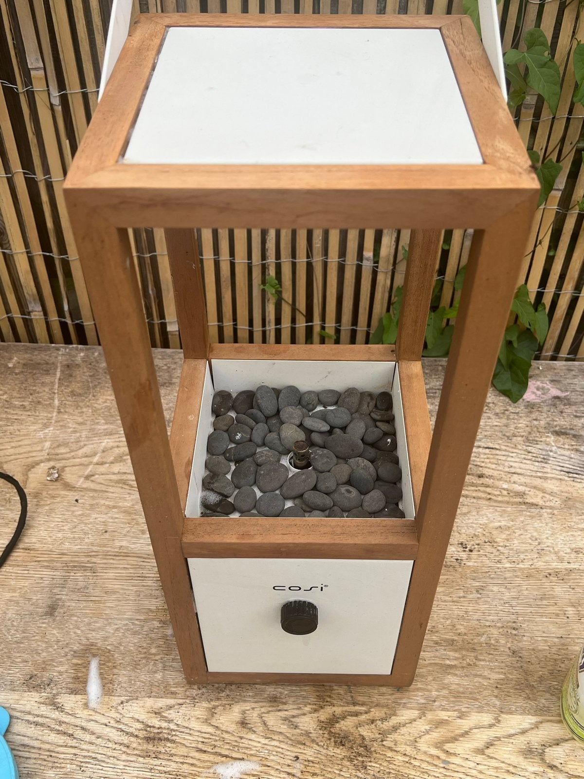 Cosi vuurkorf/vuurton met houten frame, Tuin en Terras, Vuurkorven, Ophalen, Gebruikt, Vuurkorf