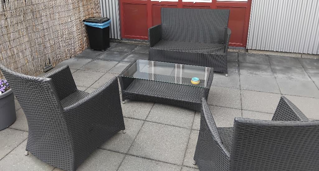 Balkon/Tuinset, Ophalen, 4 zitplaatsen, Kunststof, Gebruikt