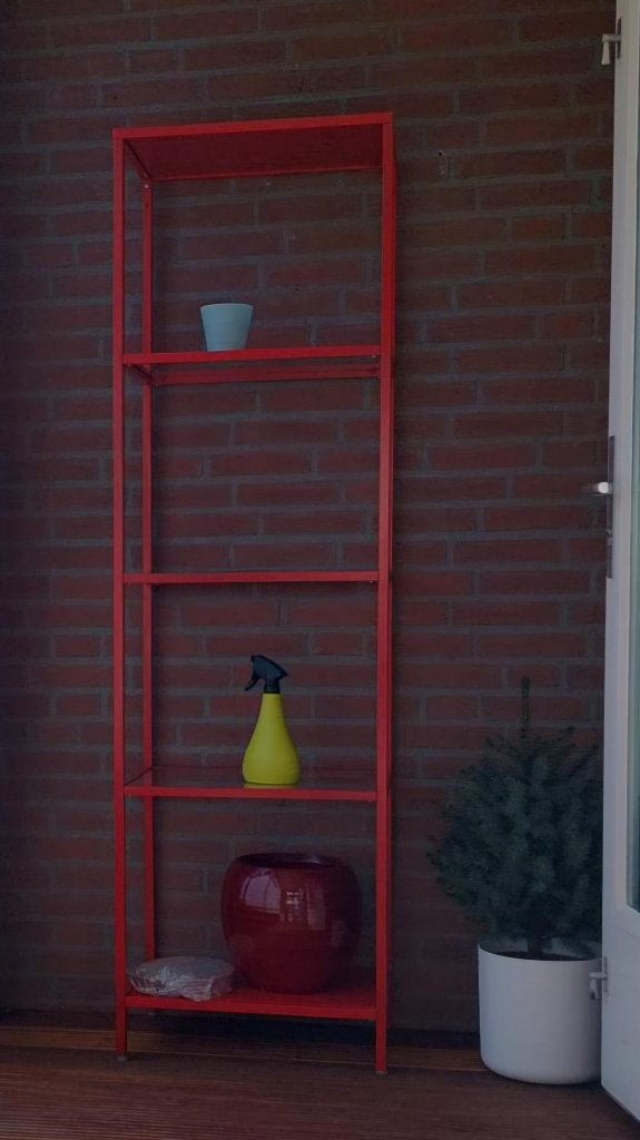 Vittsjö Stellingkastje, metaal/glas, Ophalen, Gebruikt