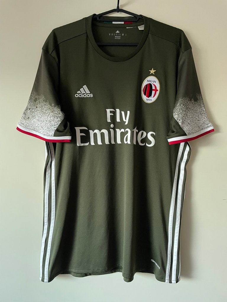 AC Milan Adidas Voetbalshirt Groen Maat M, Maat 48/50 (M), Ophalen of Verzenden, Zo goed als nieuw, Adidas