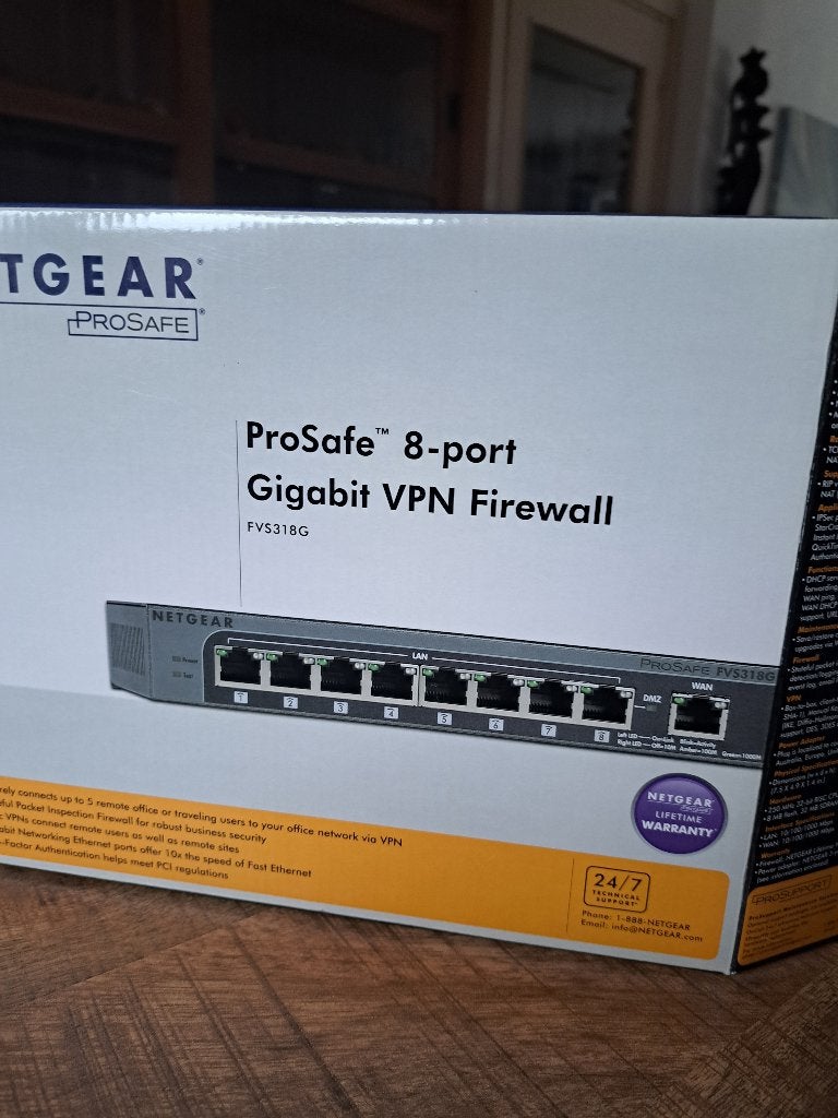 Netgear prosafe 8 port VPN firewall, Ophalen of Verzenden, Nieuw