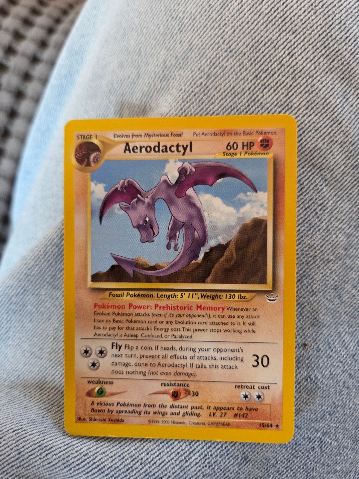 Pokémon Kaart: Aerodactyl 15/64 (Fossil Set), Ophalen of Verzenden