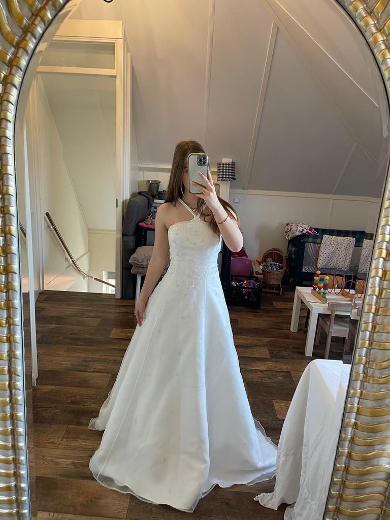 Te koop trouwjurk, Ophalen, Gedragen, Wit, Trouwjurk