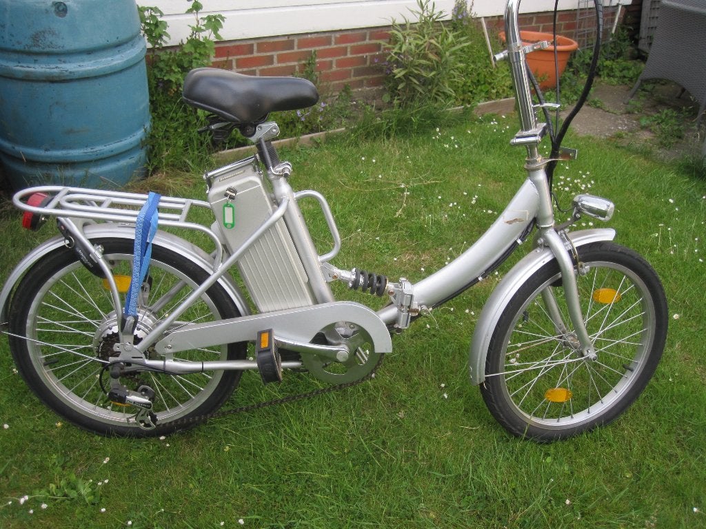 electrische vouwfiets, Fietsen en Brommers, Elektrische fietsen, Minder dan 30 km per accu, Gebruikt, 59 cm of meer, Ophalen