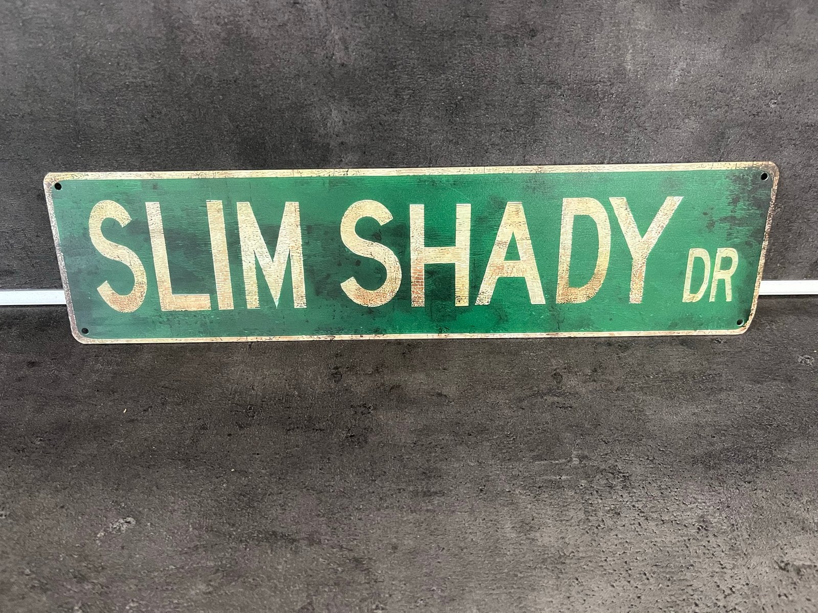 Slim Shady Dr. Straatnaambord - Eminem Decoratie 40x10cm, Ophalen of Verzenden, Gebruikt