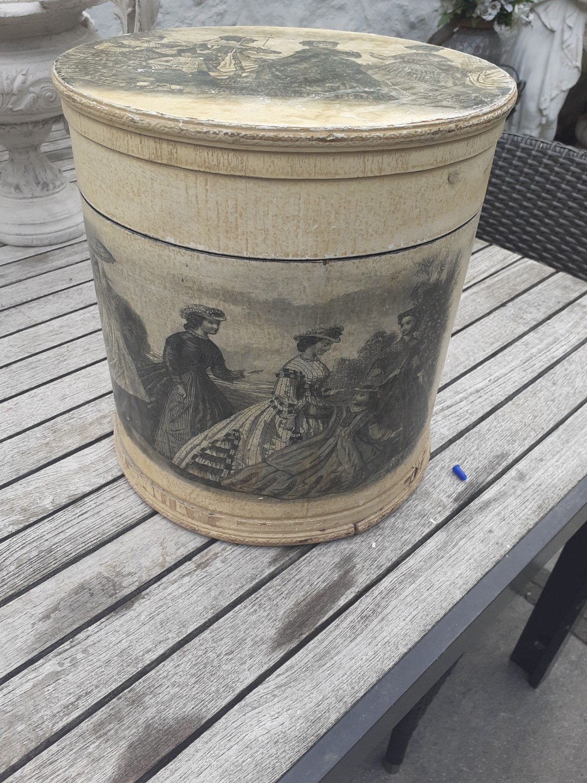 hoedendoos, Antiek en Kunst, Ophalen, Dames, Hoedendoos