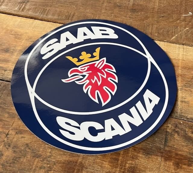 SAAB  retro  sticker + laminaat 25cm, Ophalen of Verzenden