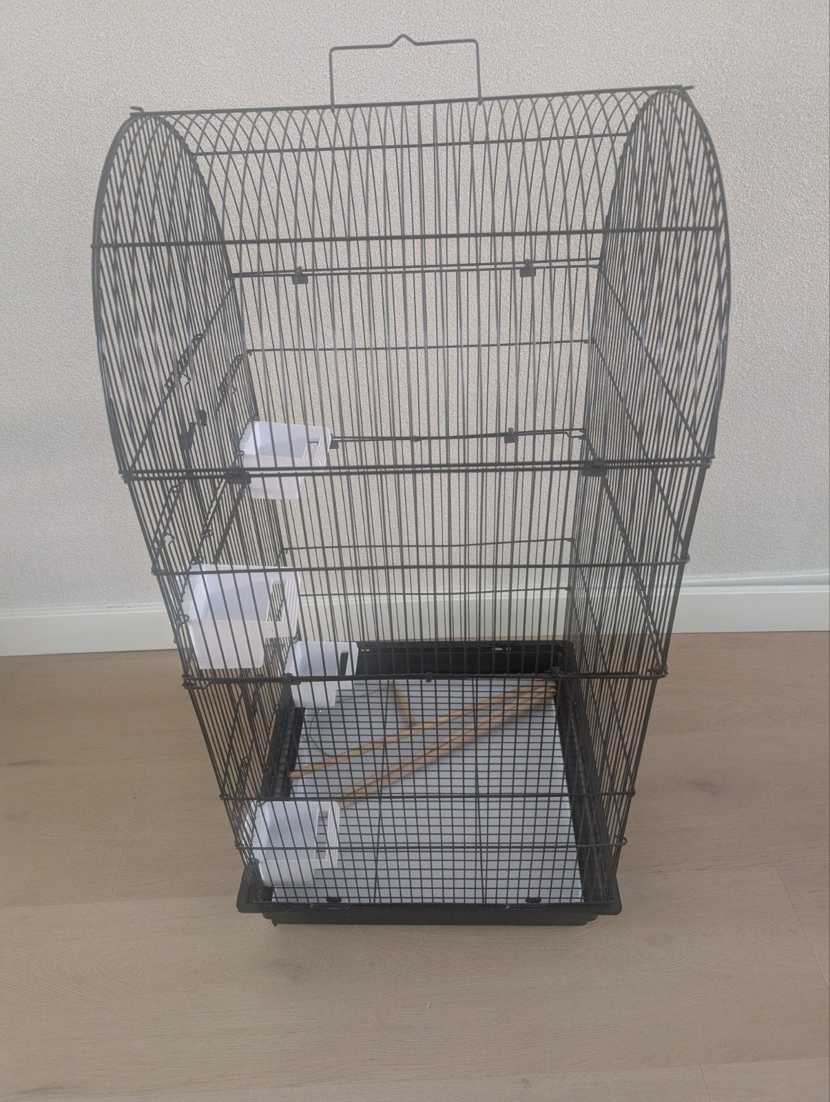 Vogelkooi 47x47x92 cm Zwart, Dieren en Toebehoren, Vogels | Hokken en Kooien, Ophalen, Zo goed als nieuw, Metaal, Vogelkooi
