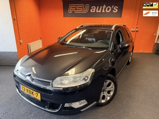 Citroen C5 Tourer 1.6 THP / AUTOMAAT / BUSINESS / VOL OPTIES, Auto's, Citroën, Euro 5, Gebruikt, Zwart, Leder en Stof
