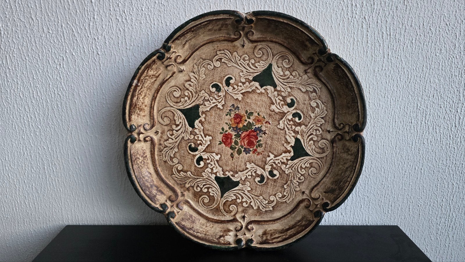 Florentijns Houten Dienblad M. Francolini (32 cm), Huis en Inrichting, Ophalen of Verzenden