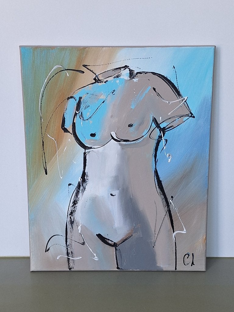 div. schilderijen van Corrie Leushuis aka LIZ 40x50cm, Ophalen, Gesigneerd, Abstract