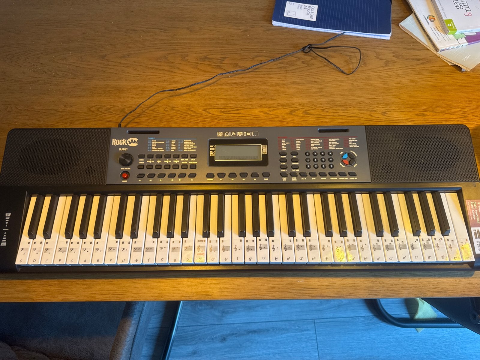 RockJam RJ461 Keyboard - Ideaal voor beginners, Ophalen, Nieuw, 61 toetsen, Overige merken