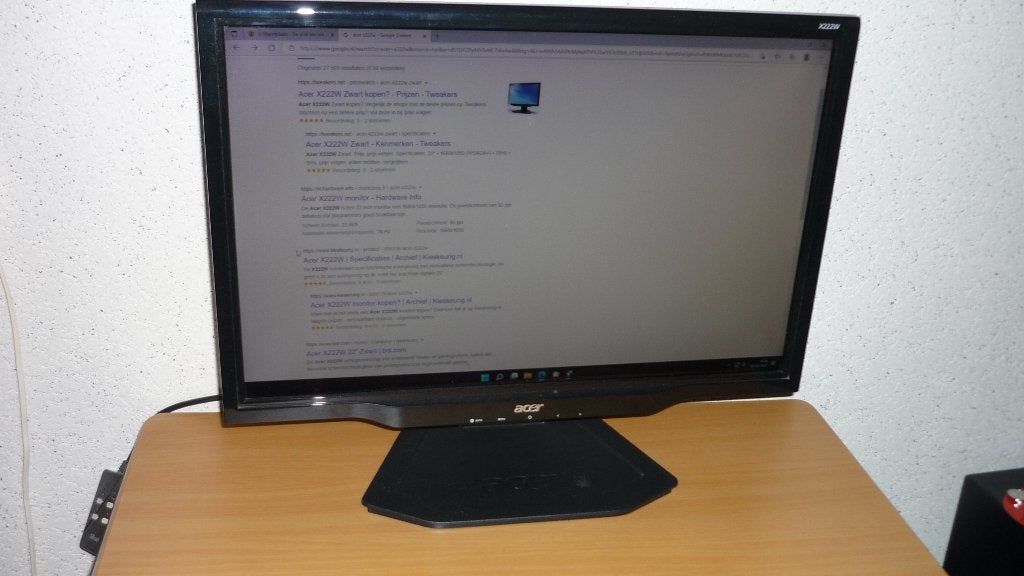 Acer 22 inch computer scherm, Ophalen of Verzenden, Overige typen, Overige resoluties, DVI