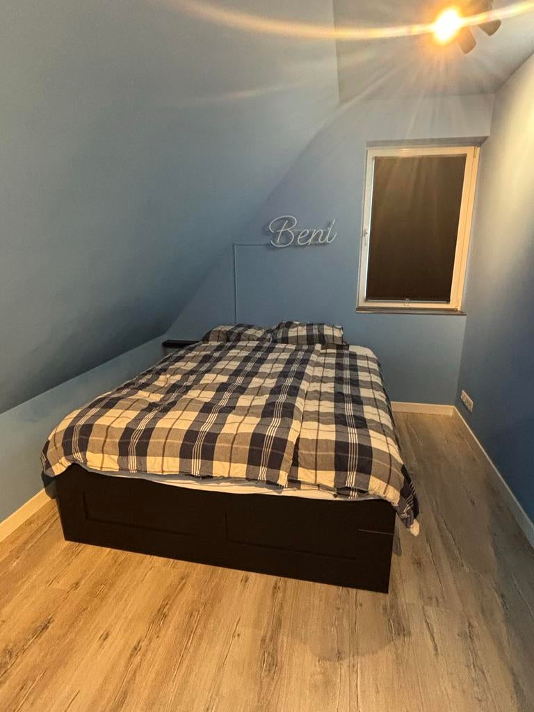 Tweepersoonsbed met opbergruimte - Zwart, Huizen en Kamers