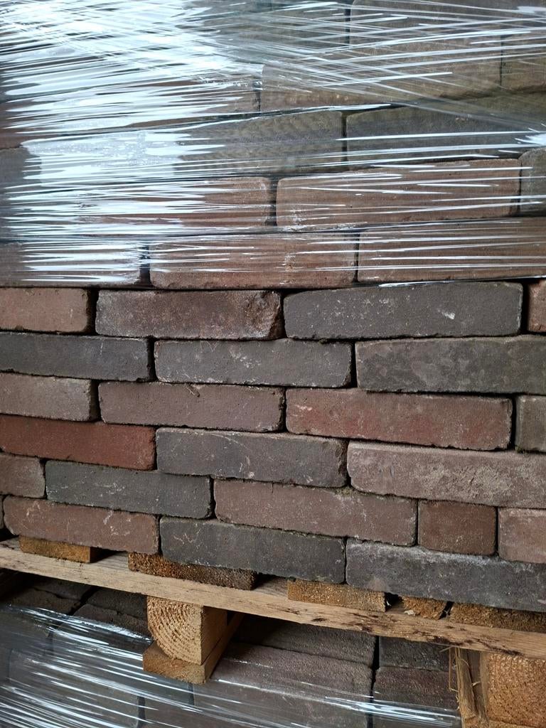 Gebakken waaltjes rood genuanceerd 30m2, Tuin en Terras, Ophalen, Gebruikt, Keramiek, Klinkers