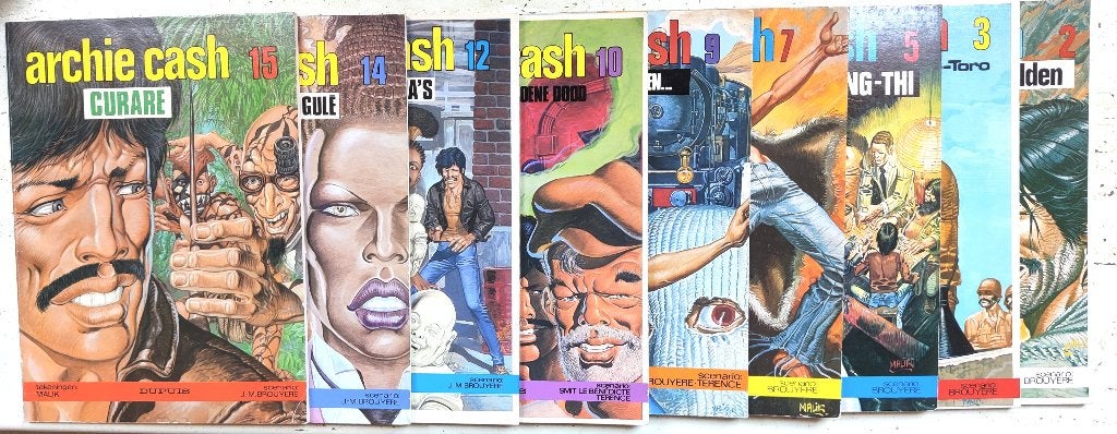 9 strips van Archie Cash Allemaal in prima staat, Boeken, Meerdere stripboeken, Ophalen of Verzenden, Zo goed als nieuw