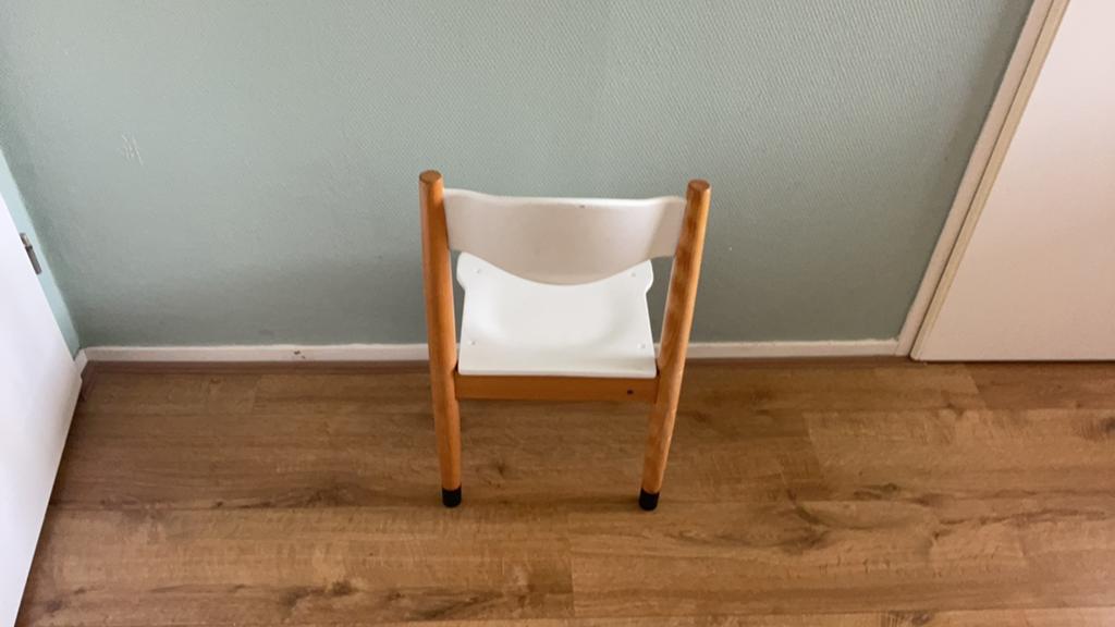 Houten peuter/kleuterstoel, wit geverfd, Ophalen, Gebruikt, Stoel(en)