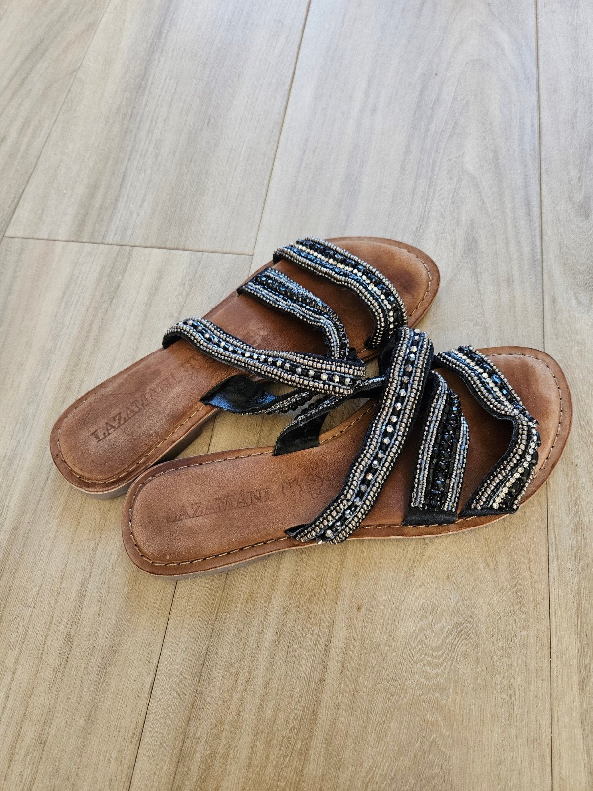 sandalen Lazamani, Kleding | Dames, Schoenen, Zwart, Lazamani, Zo goed als nieuw, Sandalen of Muiltjes