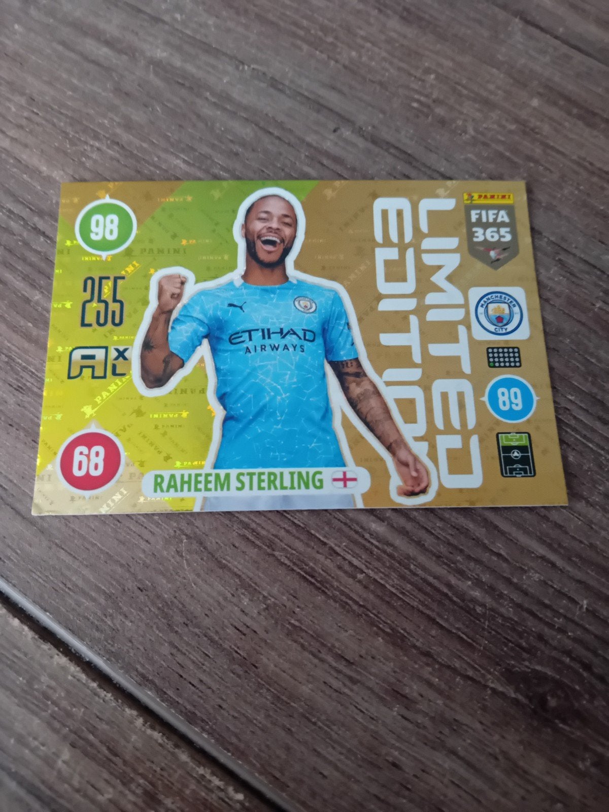 Raheem Sterling Limited Edition FIFA 365 Panini Kaart, Ophalen of Verzenden