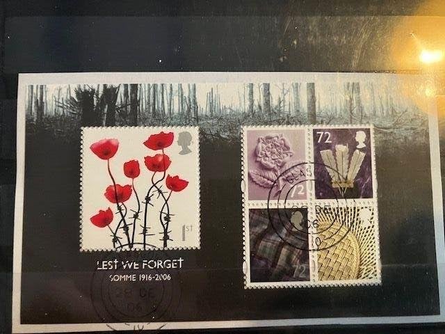 Blokje Lest we forget, Verzenden, Gestempeld