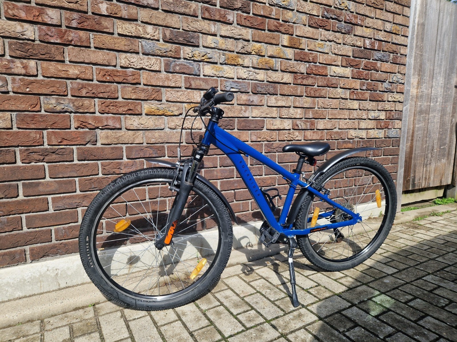 rockrider mountainbike 26 inch ST 500 blauw, Gebruikt, Rockrider Decathlon, Handrem, Ophalen