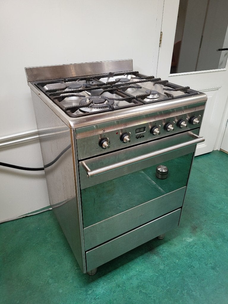 Smeg gasfornuis, Ophalen, Gebruikt, 60 cm of meer, Grill